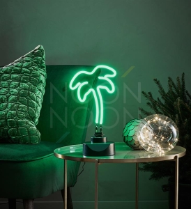 Neon LED zielona palma // N2