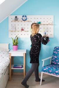 Duży organizer z półkami na ścianę // pegboard O14 